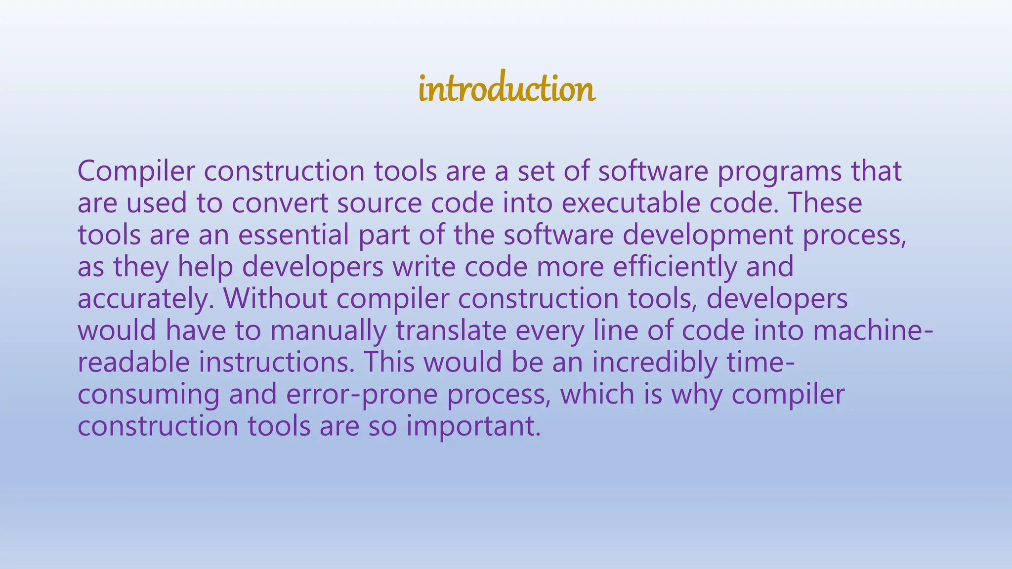 compiler construction tool in computer science . | PPT