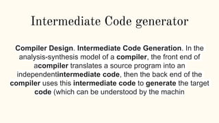 Compiler design | PPT