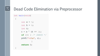 Dead Code Elimination | PPT