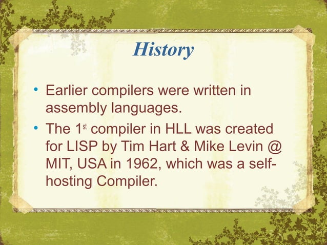 Compiler Design Basics | PPT | Programming Languages | Computing