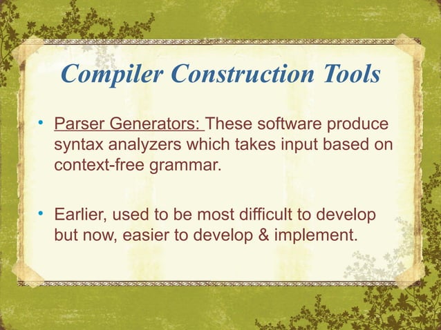 Compiler Design Basics | PPT | Programming Languages | Computing