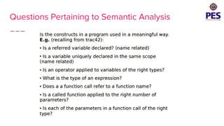 Semantic Analysis of a C Program | PDF