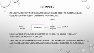 Compiler Design Introduction | PDF | Programming Languages | Computing
