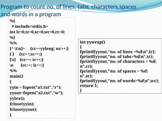 Compiler Design_LEX Tool for Lexical Analysis.pptx