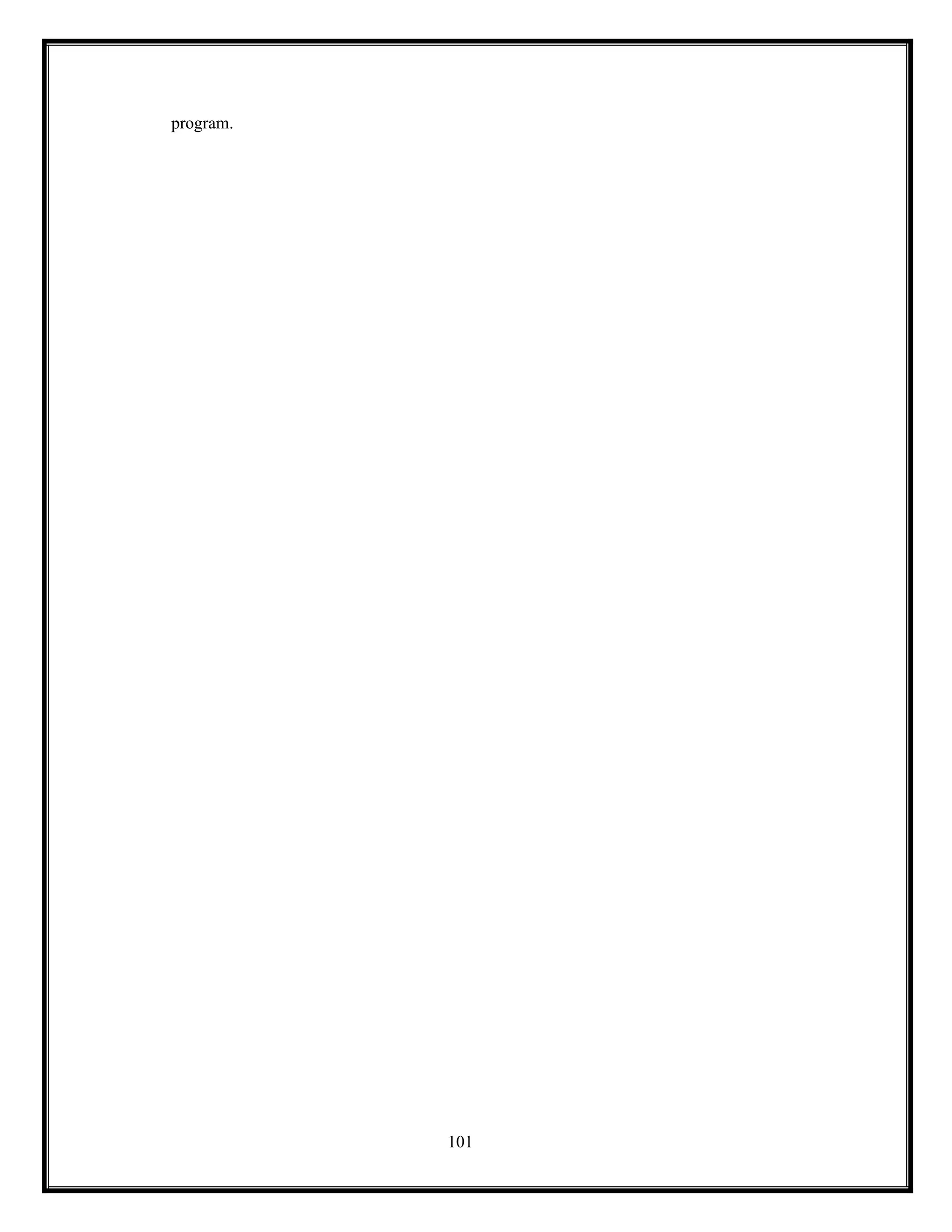 101
program.
 