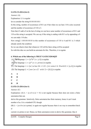 Compiler gate question key | PDF