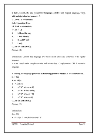 Compiler gate question key | PDF