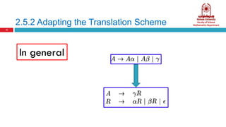 2.5.2 Adapting the Translation Scheme
10
In general
 