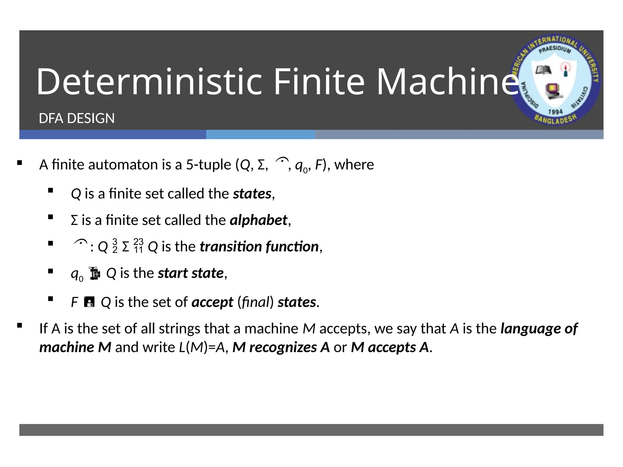 Nfa to dfa conversion using subset construction method ppt
