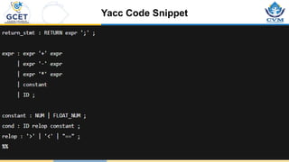 Yacc Code Snippet
11
 