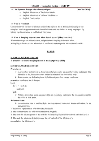 Compiler question bank | PDF | Programming Languages | Computing