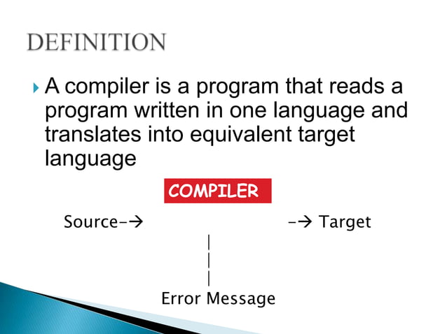 Compilers | PPTX | Programming Languages | Computing