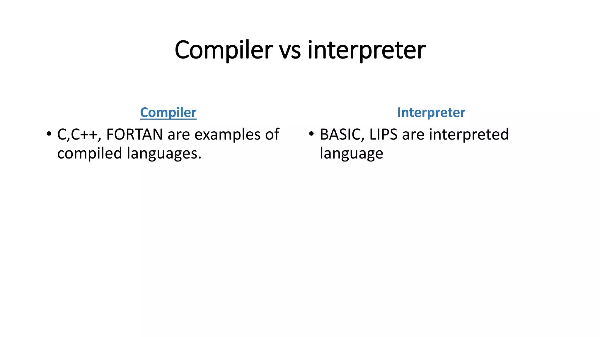 Compiler vs interpreter | PPT
