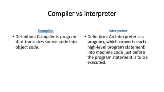 Compiler vs interpreter | PPT