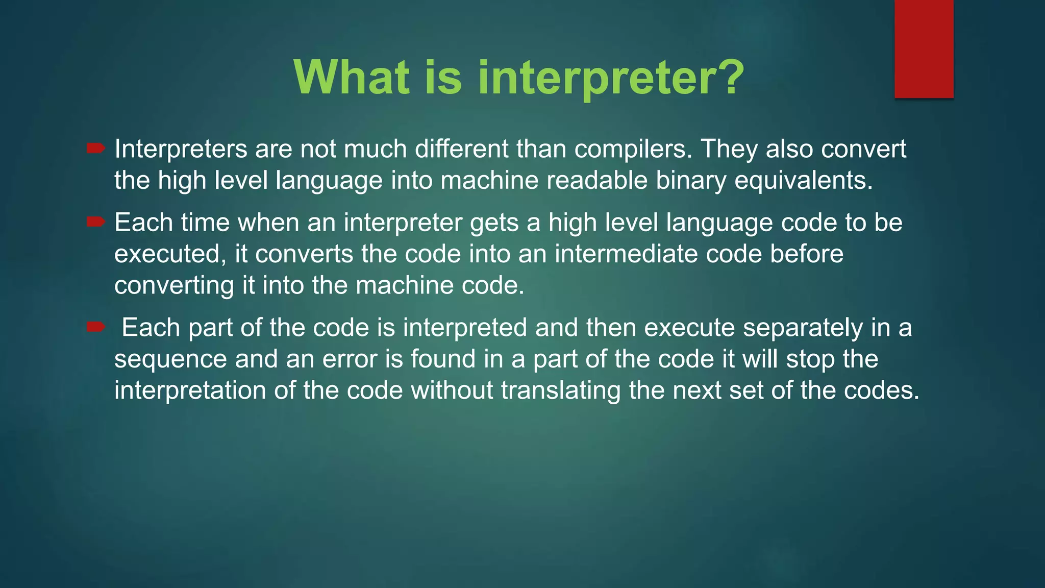 Compiler vs interpreter | PPT