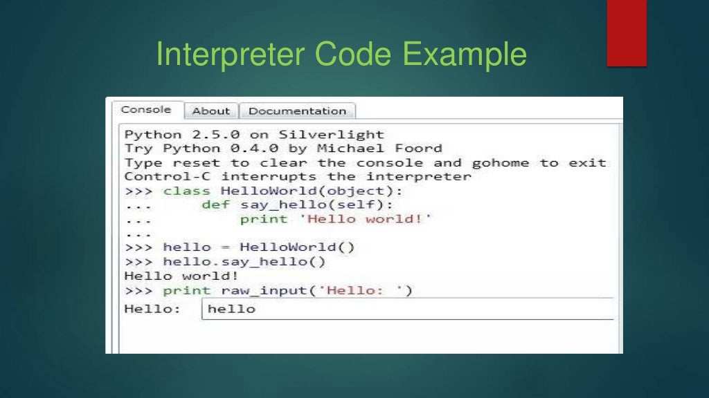 Compiler vs interpreter