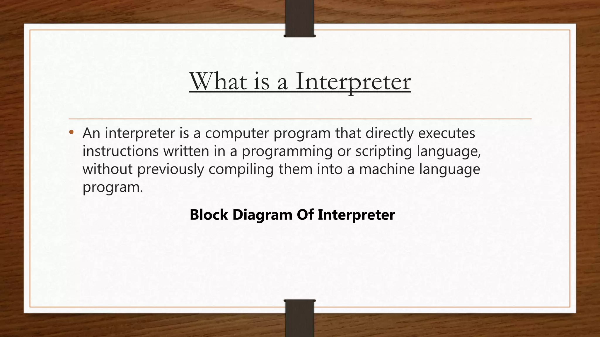 Compiler vs interpreter | PPT