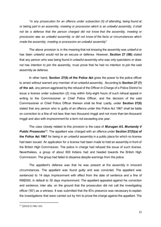 Unlawful Assembly Law in Malaysia in Regards of Peaceful Assembly Act ...