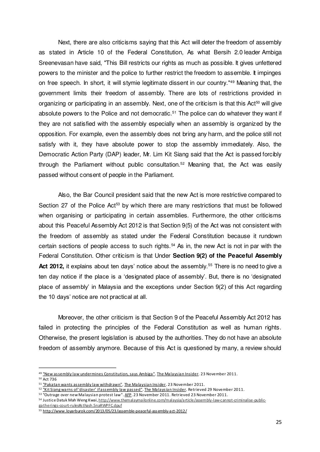 Unlawful Assembly Law in Malaysia in Regards of Peaceful Assembly Act…