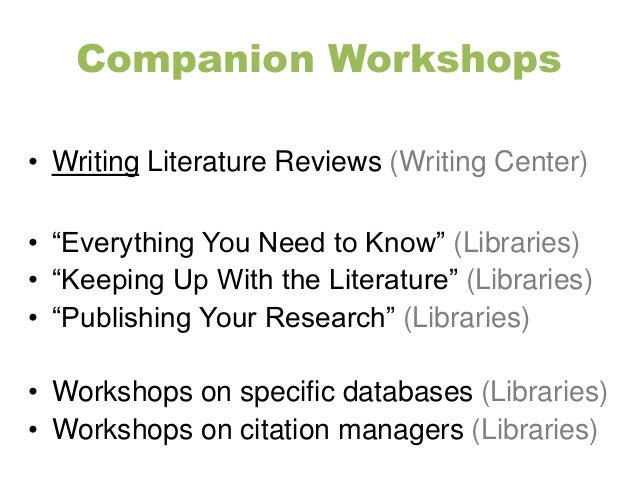 How to write a literature review example picture