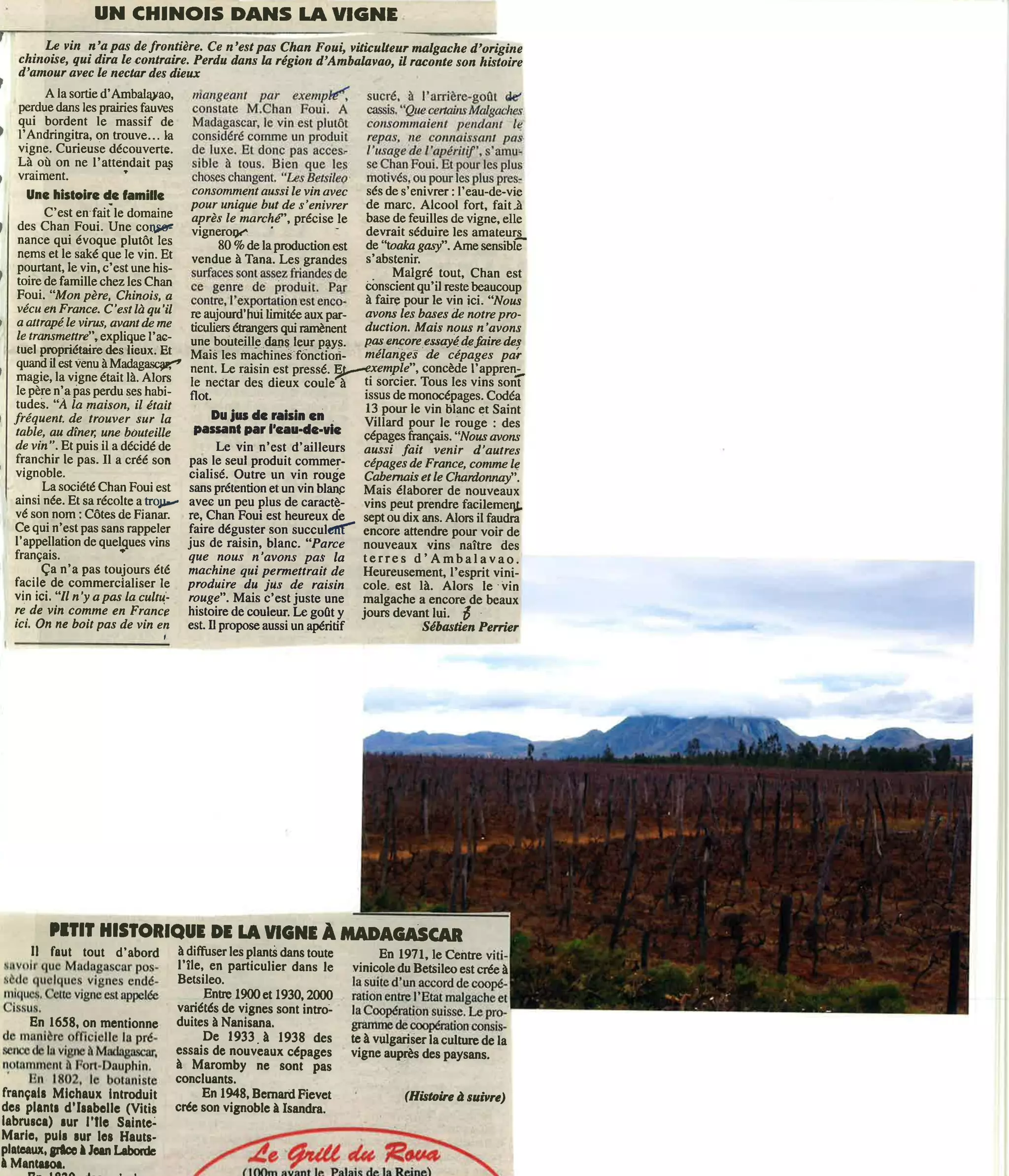 Articles que j\'ai écrit pour L\'Express de Madagascar