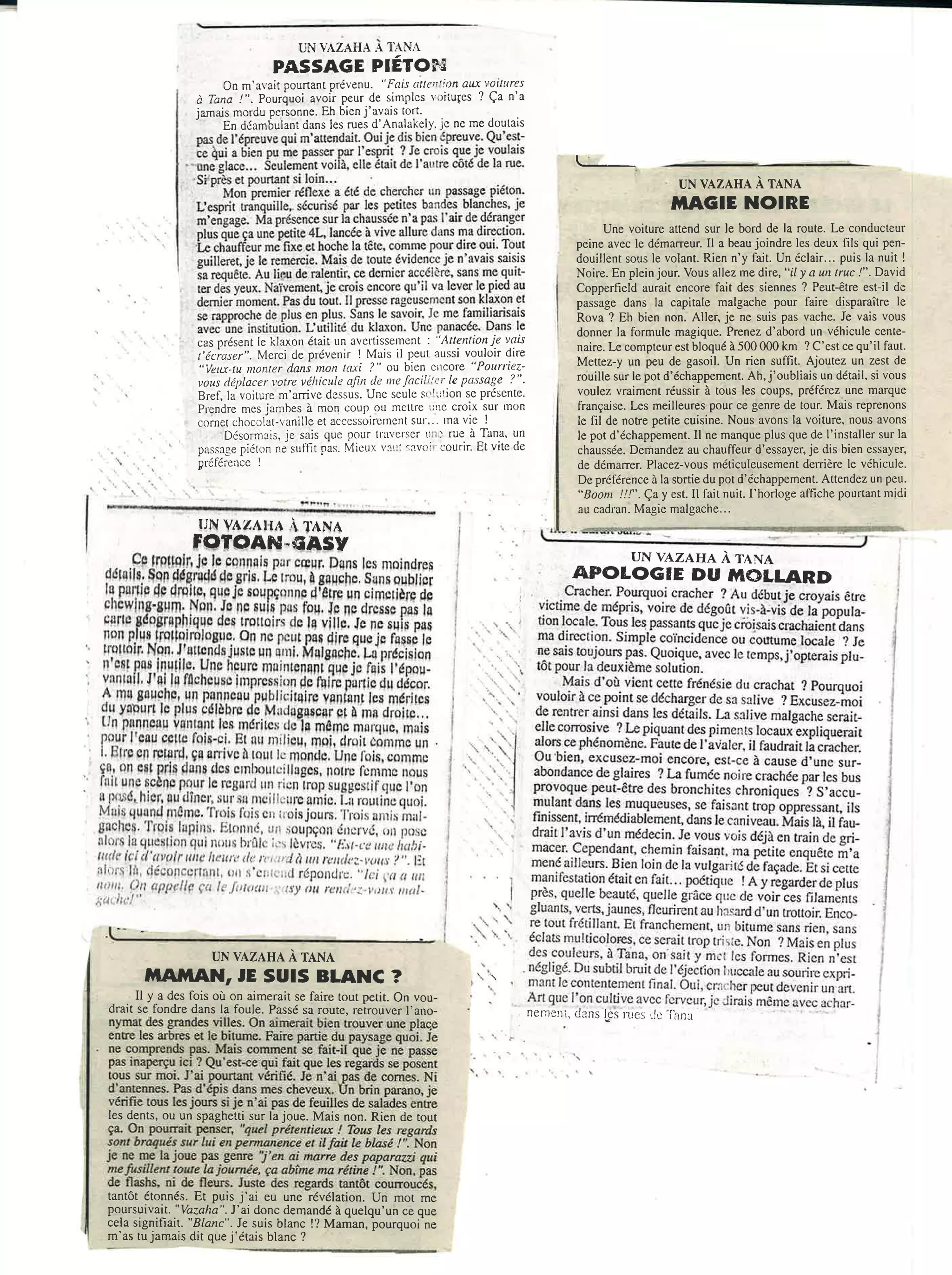 Articles que j\'ai écrit pour L\'Express de Madagascar