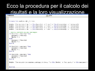 Visual Basic, modulo e sottoprocedure | PPT | Computing | Technology ...