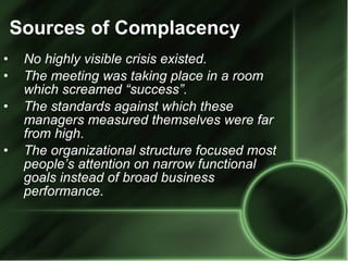 Complacency change-mgt | PPT