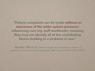 When Patients Complain