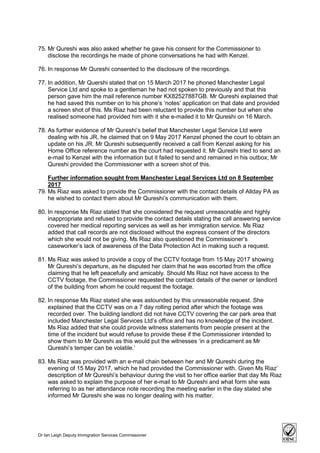 Complaint determination c9017 - Shazia Riaz - Machester Legal Services ...
