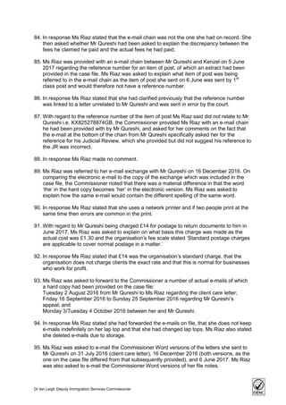 Complaint determination c9017 - Shazia Riaz - Machester Legal Services ...