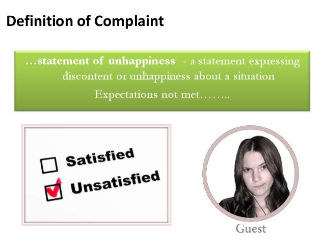 Complaint handling
