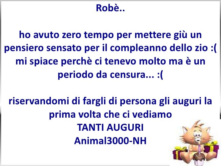 Compleanno Zio