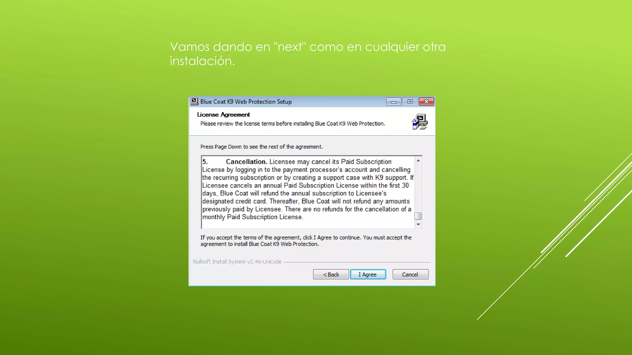 Vamos dando en "next" como en cualquier otra
instalación.
 