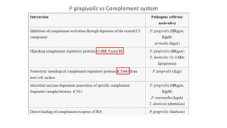 P gingivalis vs Complement system
 