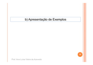 b) Apresentação de Exemplos




                                            35


Prof. Ana Luísa Vieira de Azevedo
 