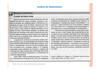 Análise de Stakeholders




                                                   37


Prof. Ana Luísa Vieira de Azevedo
 