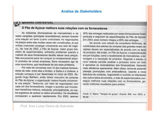 Análise de Stakeholders




                                                   38


Prof. Ana Luísa Vieira de Azevedo
 