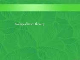 C. Matthews RN, MSN
M. Elias RN, MSN SP11 20
RN must:
1.Be non-judgmental despite personal opinions
2. Build rapport by showing client respect – if
not, he may be afraid to tell about CAM use
3. Understand that C.A.M. can be beneficial,
when used correctly
4. Be aware that C.A.M. can be dangerous if it
interacts or interferes with conventional
treatment
Course outcome #1
Unit outcome #1
Biological based therapy
 