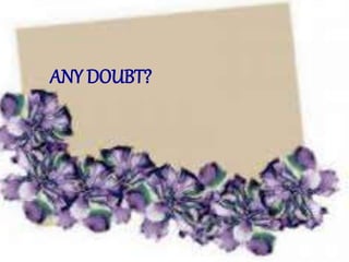 C. Matthews RN, MSN
M. Elias RN, MSN SP11 34
Manipulative and Body-based Therapies
 Yoga
– “life forces in correct balance and flow
– Concentration, strength, flexibility, symbolic
movements
– Breathing, movement & posture
 Tai Chi
– Promotes the flow of qi or energy throughout the
body
– Ignatavicius, p. 11
– Reduces sx. of fibromyalgia
– Used in cardiac rehab programs, can lower BP
Unit outcomes #1-5
ANY DOUBT?
 