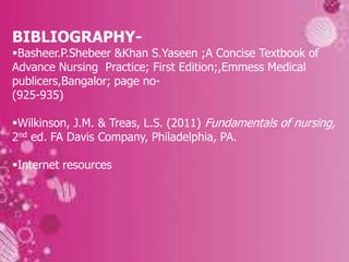 C. Matthews RN, MSN
M.Elias RN, MSN SP10 36
Acupuncture – uses for
Migraine headache – Ignatavicius, p. 953
Pain and Anesthesia – Ignatavicius p. 57
10/5/2023
BIBLIOGRAPHY-
Basheer.P.Shebeer &Khan S.Yaseen ;A Concise Textbook of
Advance Nursing Practice; First Edition;,Emmess Medical
publicers,Bangalor; page no-
(925-935)
Wilkinson, J.M. & Treas, L.S. (2011) Fundamentals of nursing,
2nd ed. FA Davis Company, Philadelphia, PA.
Internet resources
 