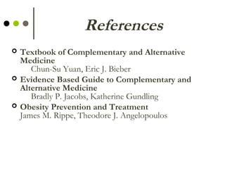 Complementary and alternative therapies for obesity | PPT