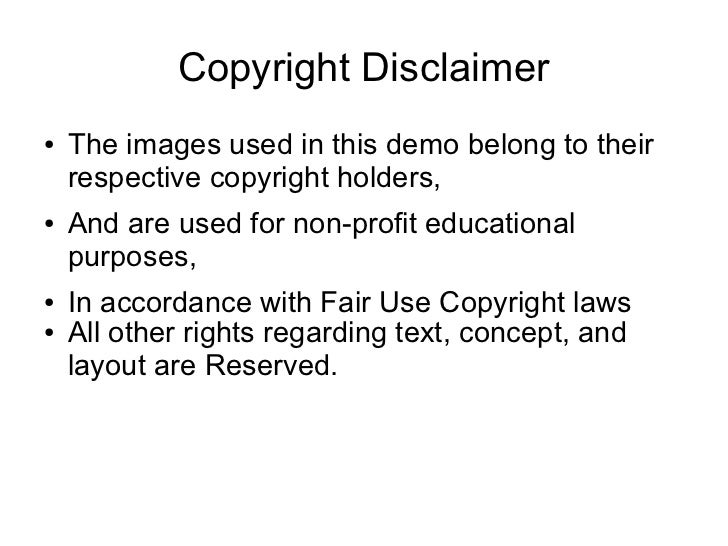copyright disclaimer