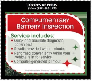 Complementary Battery Inspection North Pekin IL