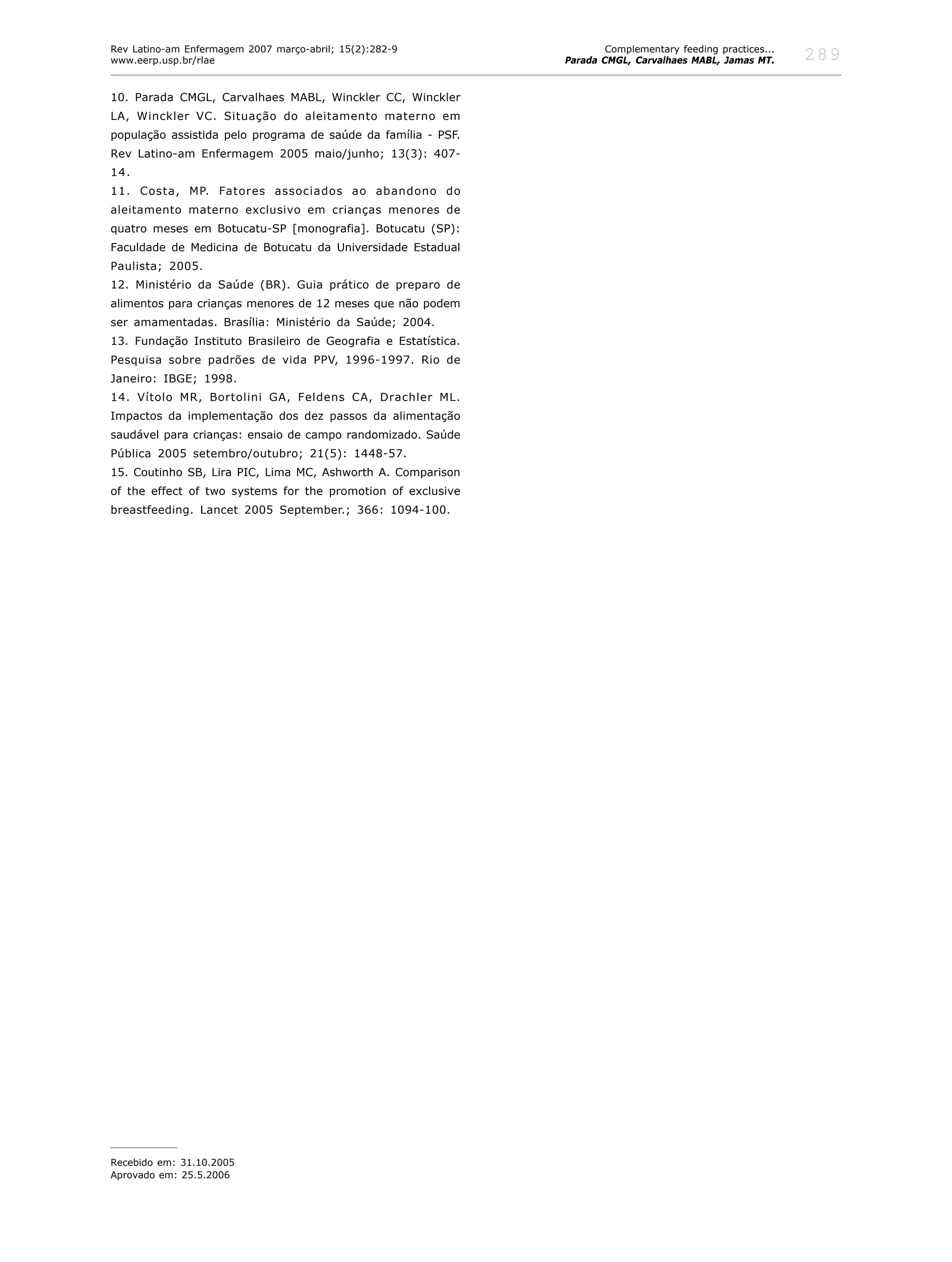 Complementary Feeding Practices To Children During