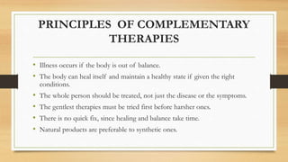 Complementary therapies | PPTX