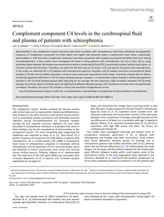 Complement Component C4 Levels | DOCX