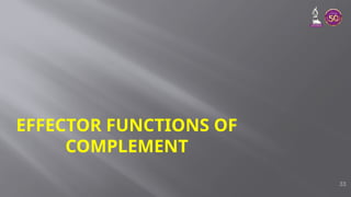 EFFECTOR FUNCTIONS OF
COMPLEMENT
33
 