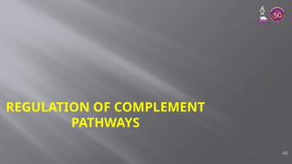 REGULATION OF COMPLEMENT
PATHWAYS
46
 