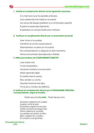 Complemento directo | PDF